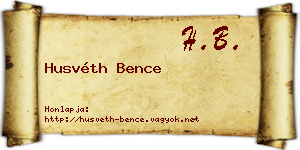 Husvéth Bence névjegykártya